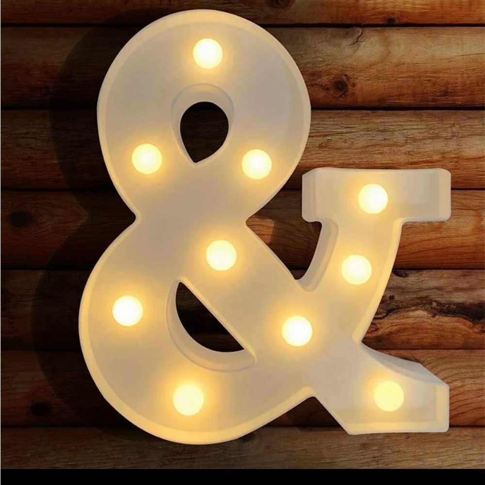 LED Ampersand Symbol Marquee Letter Lights Alphabet Light Up Sign
